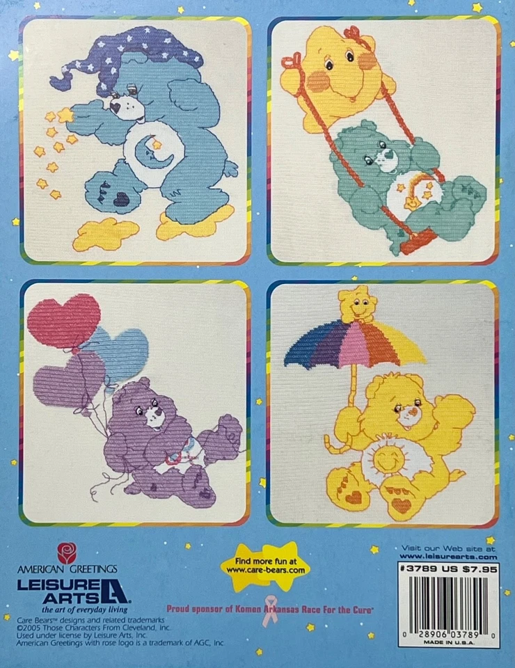 Brand New OOP! CARE BEARS CROCHET AFGHANS, 6 designs, Leisure Arts 3789 - Image 2 of 4