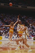Cal State Long Beach Player Makes Her Shot 1980 Basketball Photo
