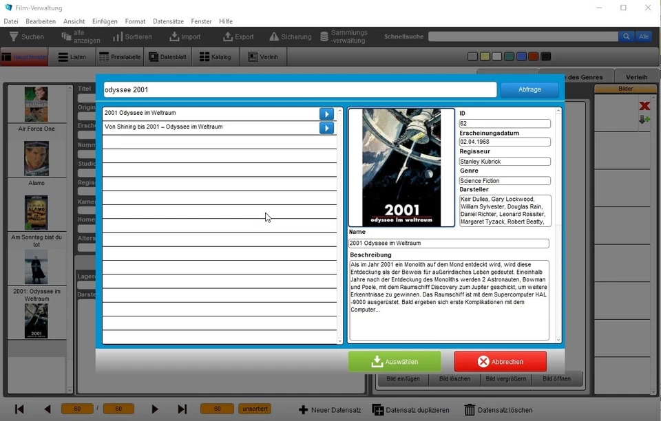 GS Film-Verwaltung - Software Programm zum Verwalten Ihrer DVD-Sammlung - Bild 4 von 4