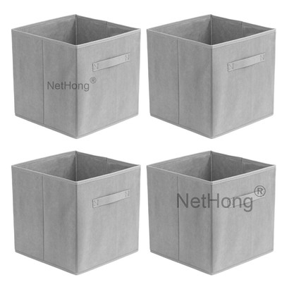 4PCS Stoff faltbare Aufbewahrungsbox 28 cm zusammenklappbar Heimtücher Organizer