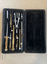 Antique MILANO Compass Cartographer Technical Engineer Architect Instrument Set
