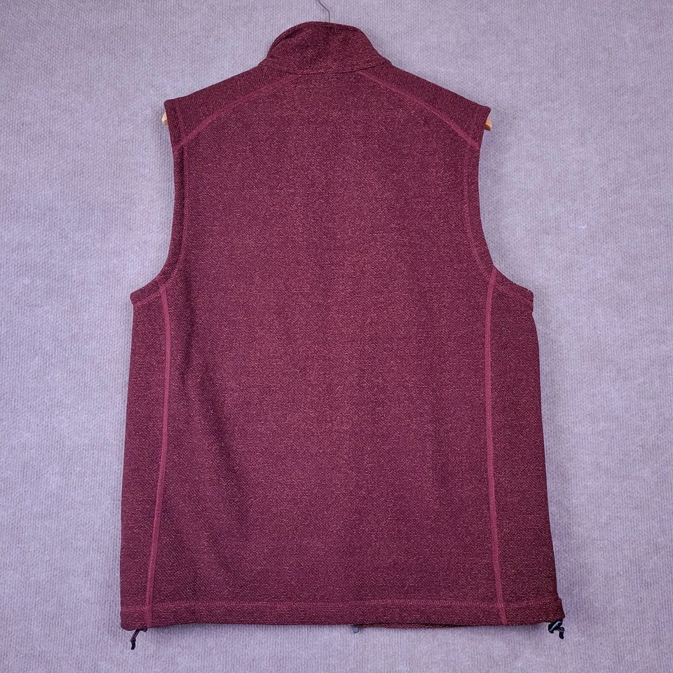 DULUTH TRADING CO Vest Men's Medium Fleece Burgundy Park Point Jacket Gorpcore - Image 2 of 4