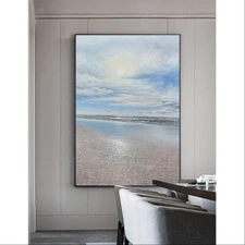 Sunrise Oil Painting Abstract Handmade Canvas Decorative Mural Unframe Acrylic