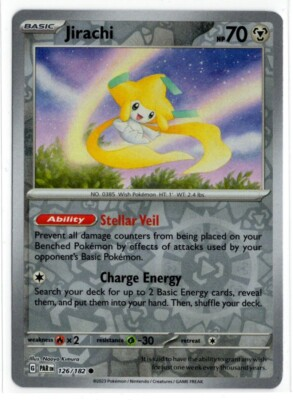 #ad Pokemon Paradox Rift Reverse Holo 126 182 Jirachi $1.49