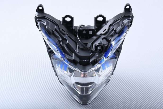 Phare Avant LED Moto pour Honda CB500X 2019-2021 Modèle PC64 Noir