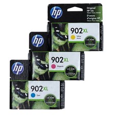 New Genuine HP 902XL Color 3PK Ink Cartridges OfficeJet Pro 6954 6968