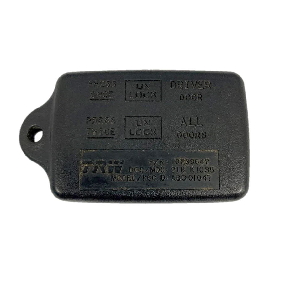 OEM CHEVROLET Keyless Remote Key Fob 3 Button ABO0104T 10239647 - Image 2 of 3