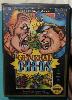 Electronic Arts General Chaos (1993) Sega Genesis NTSC-U/C Cart Case Manual