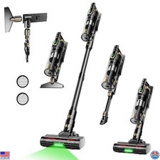 Cordless Vacuum Cleaner - Self-Standing, 50-Min Runtime, Strong Suction, Black