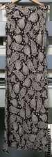 WOMENS M & S BROWN & CREAM SLEEVELESS MIDI DRESS. SIZE UK 16