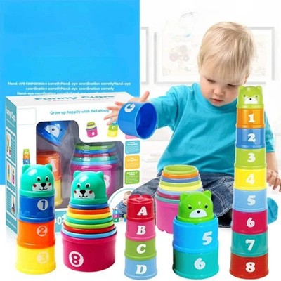 Kid Brain Response Battle Fold Cup Hand Speed Competition Fold Cup Baby Stack Ga