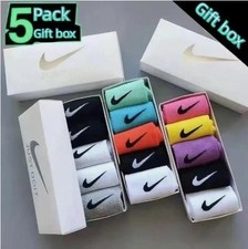 5 PAIRS SOCKS FOR NIKE PACK ANKLE LENGTH GIFT BOX LIGHTWEIGHT CUSHION SPORTS