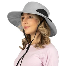 Men Women Sun Hat Wide Brim Bucket UV Boonie Summer Fishing Hiking Outdoor Adult