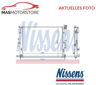 KÜHLER WASSERKÜHLER MOTORKÜHLER NISSENS 66780 P NEU OE QUALITÄT