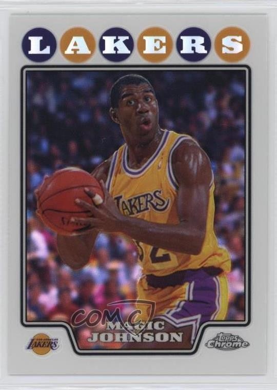 2008-09 Topps Chrome Refractor Magic Johnson #171 HOF 0hr4