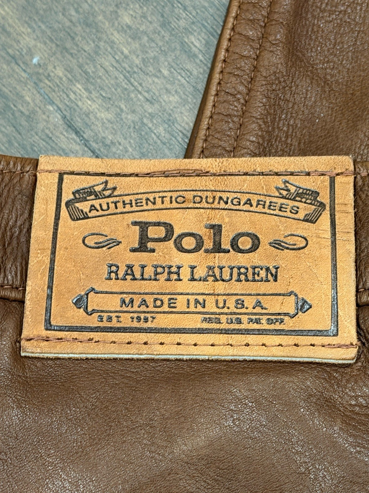 Vintage Womens Polo Ralph Lauren Country Leather Legging Jeans Pants Size 12 NEW image 10