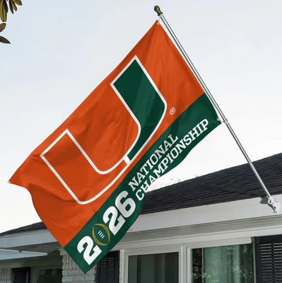 #ad Miami Hurricane Football 2026 National Championship House Flag $24.95