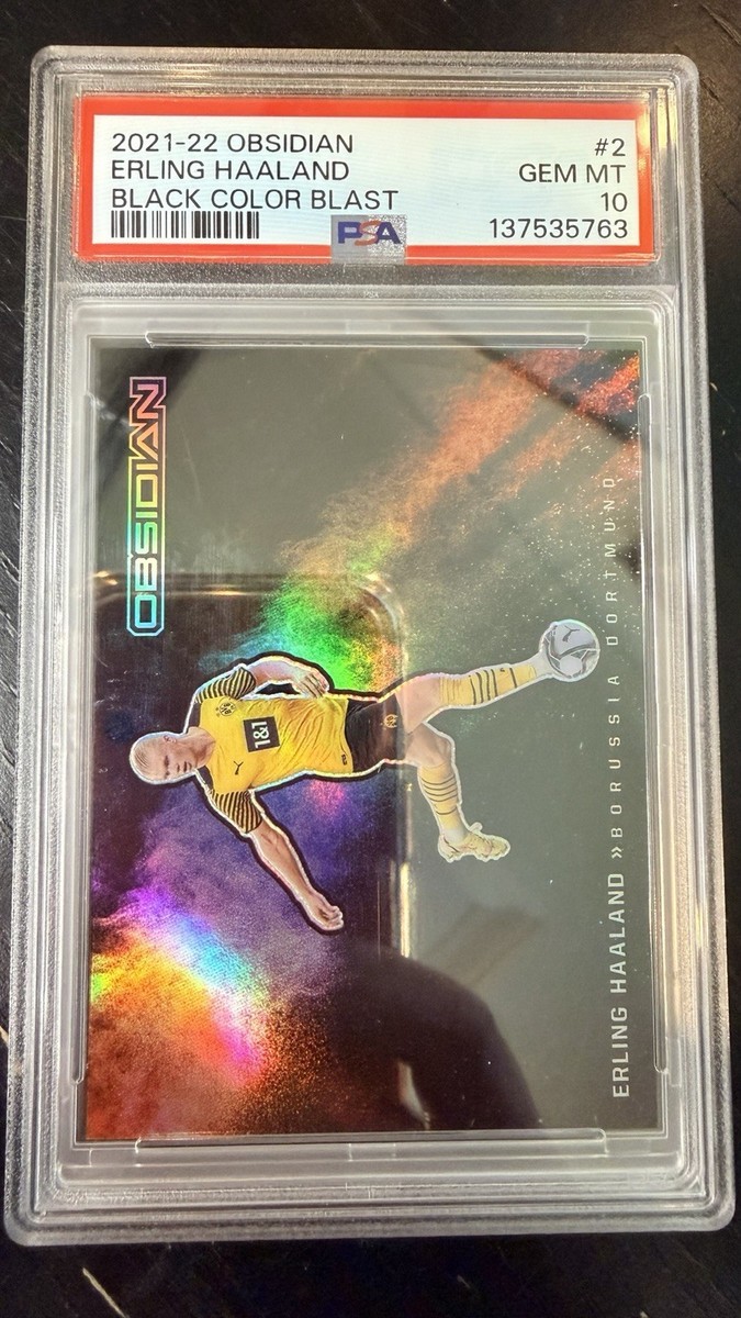 PANINI OBSIDIAN ハーランド colorblast PSA10 2021-22 PANINI OBSIDIAN BLACK COLORBLAST SOCCER #2 Eling Haaland