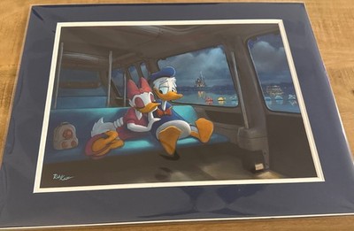 2025 Disney Parks Daisy & Donald Duck Rob Kaz 18x14  A Good Day Matted