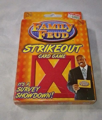 Family Feud Strikeout Card Game - It's a Survey Showdown Endless Games New