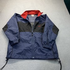Nike Windbreaker Jacket Youth L 14-16 Blue Black Red 90s