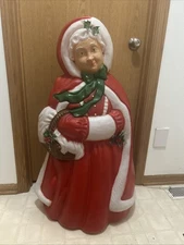 Blow Mold  Nostalgic Christmas Mrs. Claus General Foam Light Up Made USA 40”