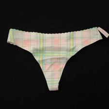 NEW Victoria's Secret VTG Angels No Show Satin Embrace Thong Panty MEDIUM