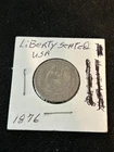 1876 Philadelphia Mint Silver Seated Liberty Quarter