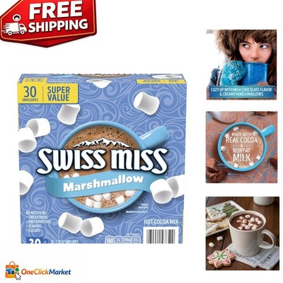 Comforting Chocolate Cocoa Mix with Marshmallows - Pack of 30 Individual Sachets