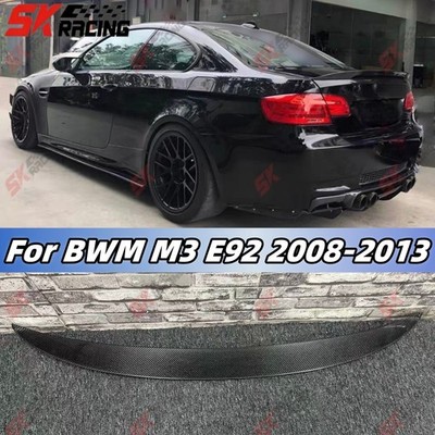 Glossy Black/Carbon Fiber Black Rear Trunk Spoiler Wing For BMW M3 E92 2008-2013