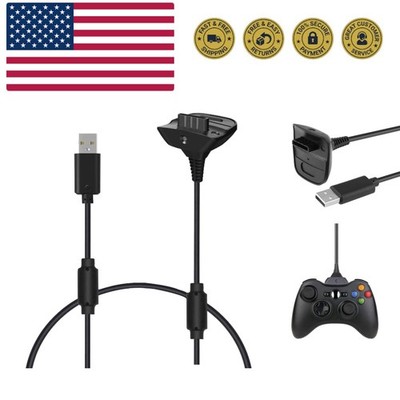 Charging Cable for Xbox 360 Wireless Game Controllers Remote Charger Cord Black