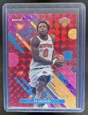 2025-26 Topps Finest OG Anunoby Common Red Geometric Refractor #/10 Knicks