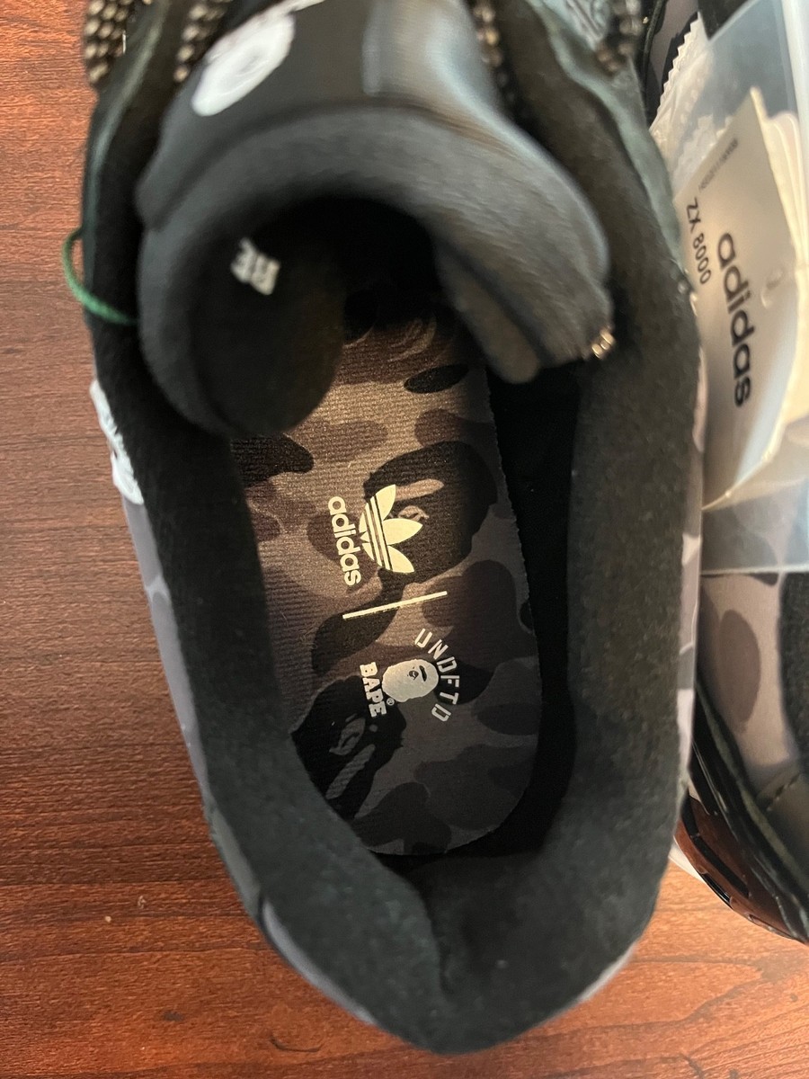 Size 12 - BAPE x Undefeated x adidas ZX 8000 A-ZX Series - Black