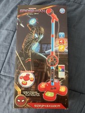Spider-Man No Way Home Microphone Karaoke System Light Sound MP3 Adjustable Red