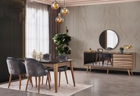 Komplette Braune Esszimmer Garnitur Esstisch 4X StüHle Sideboard 7Tlg