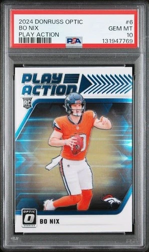 2024 PANINI DONRUSS OPTIC PLAY ACTION #6 BO NIX PSA 10