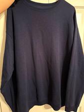 Hanes Men's Crewneck Pullover Sweatshirt Solid Navy L Regular