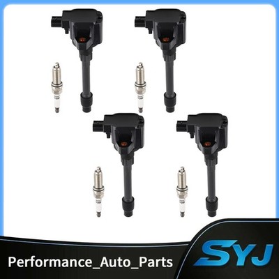 4 Ignition Coils & Iridium Spark Plugs For Honda CR-V Civic Si L4 2017-2020 UF78