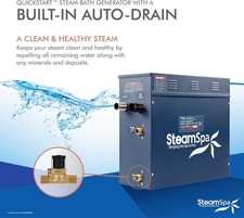 SteamSpa Executive 6 KW QuickStart ACU-Steam Bath Generator Package with Built-i