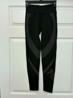 PINK Active Womens Small Black Seamless High Waist Compression Workout Leggings