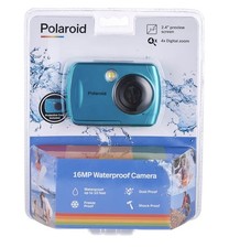 64 Polaroid IS049 HD Waterproof 16MP Digital Camera 2.4 LCD Display Teal NIB