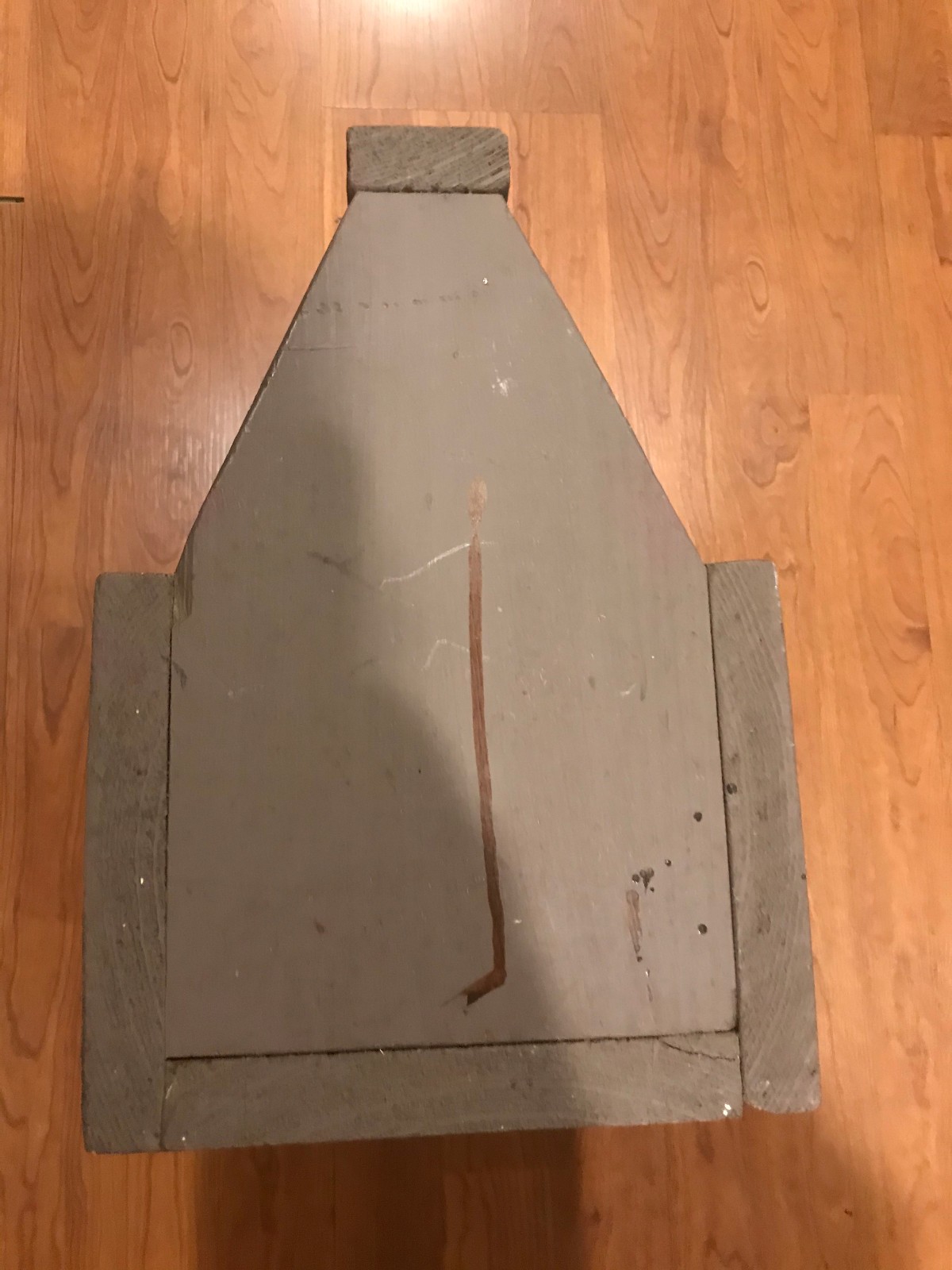 VTG-Painted wooden tool carrier-1940s?-caddy-tote-primitive-farmhouse-country