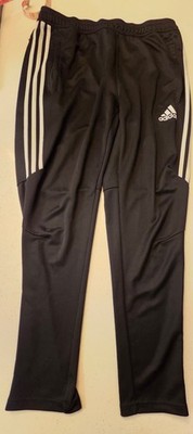adidas Tiro 17 Training Pants Mens Large Black White 3 Stripe Track BS3693