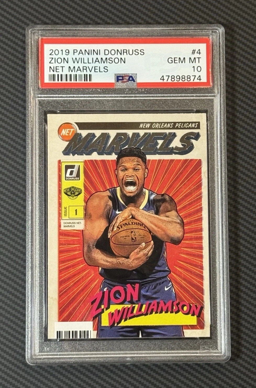 ZION WILLIAMSON ROOKIE - PSA 10 - 2019 NET MARVELS #4 - PANINI DONRUSS (RC)