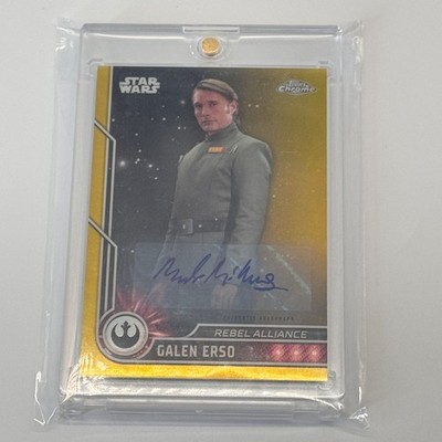 2023 Topps Chrome Star Wars Auto-Gold Refractor #20 Mads Mikkelsen 45/50
