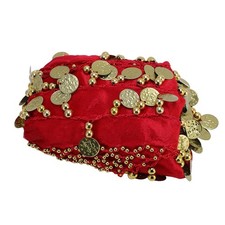 Golden Coin Hip Scarf Belly Dance Hip Skirt Comfortable Fabric Soft Secure Fit