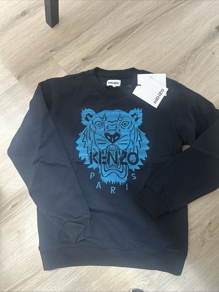 極美品✨　KENZO ニット　長袖　タイガー 希少　レア　ネイビー　セーター Kenzo Paris Tiger embroidered sweatshirt Men Size S | eBay