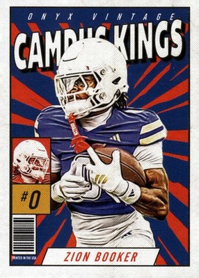 ZION BOOKER RC 2025 Onyx Vintage Campus Kings /150 Pre-Rookie Tulsa NC ID:160052