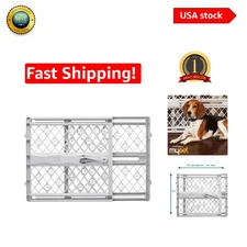 North States Portable Pet Gate: Expandable 26-40” Wide, 23” Tall, Light Gray