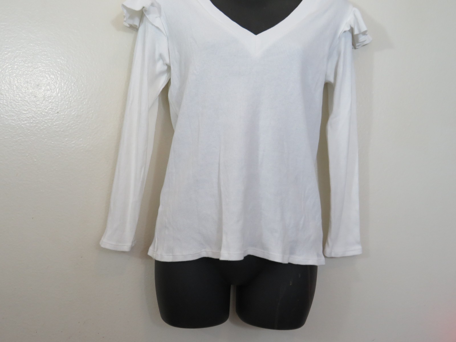 Veronica Beard size Small Selene Ribbed Ruffle Lo… - image 4